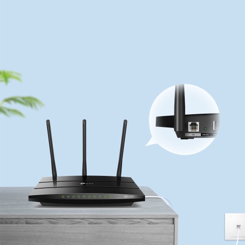 TP-LINK Archer VR400 (867Mbps 5GHz + 300Mbps 2.4GHz), Kablosuz VDSL/ADSL Modem Router
